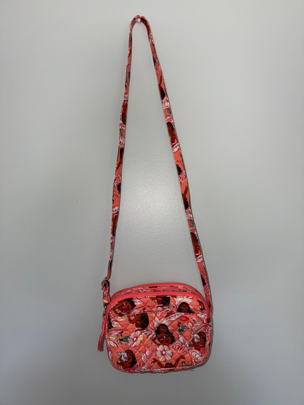 Vera Bradley Moana Coral Floral Quilted Crossbody